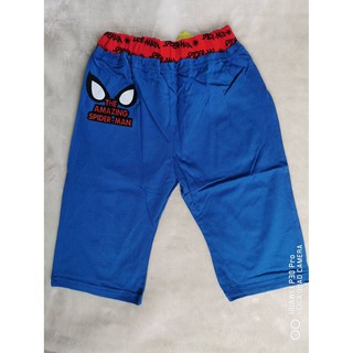 กางเกงเอวยืด ลาย spiderman สีฟ้า size 110 (3-4y) / 130(6-7y)