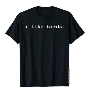 เสื้อยืดผ้าฝ้ายพรีเมี่ยม เสื้อยืด ผ้าฝ้าย พิมพ์ลาย I Like Birds น่ารัก ตลก มินิมอล ฟิตเนส สําหรับผู้ชาย