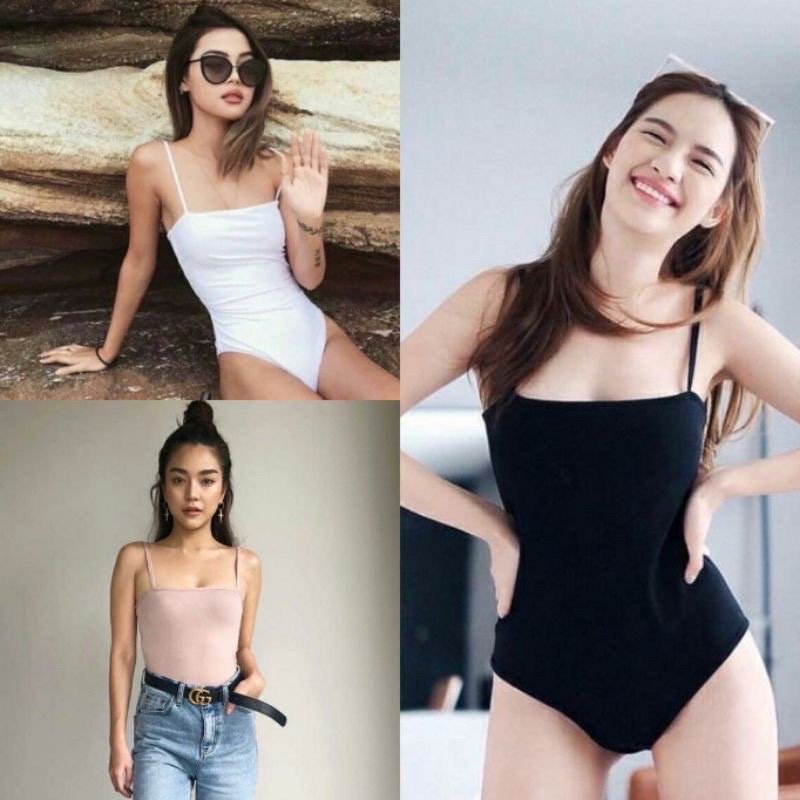 biwtynine-shop-เสื้อสาย-ฝ-bodysuit-บอดี้สูท-สายเดี่ยว-ไม่เว้า-รุ่นนาฬิกาทราย