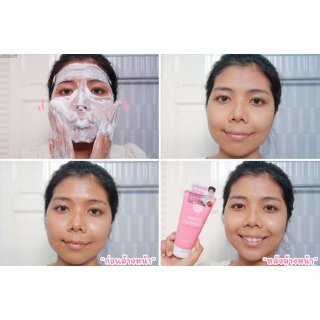 โฟมสูตรผิวขาวกระจ่างใสไร้รอยดำ-white-cushion-facial-foam-cleanser-120ml-cathy-doll