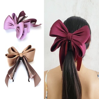 กิ๊บกล้วยเกาหลี Korean Silk งานแฮนด์เมด โบว์ติดผม กิ๊บกล้วยแฟชั่น BunnyBow เกรดพรีเมียม รับประกันคุณภาพ พร้อมส่งค่ะ