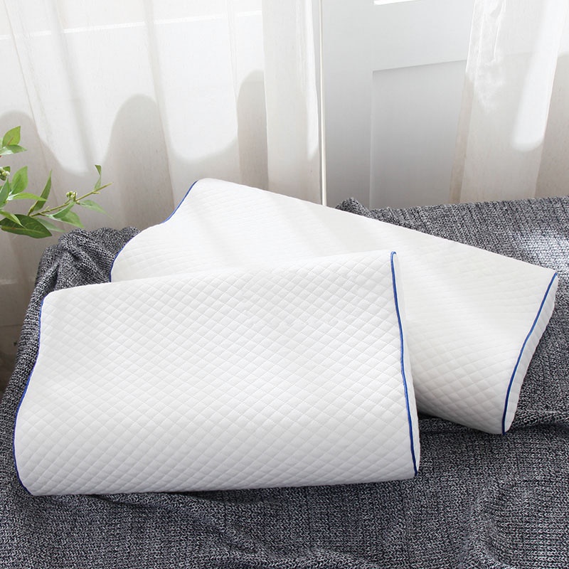 บลูไดมอนด์-memory-foam-bed-orthopedic-pillow-for-neck-pain-sleeping-with-embroidered-pillowcase-60-30cm
