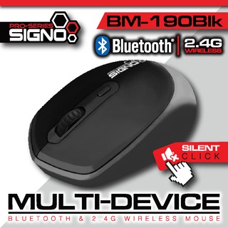 ภาพหน้าปกสินค้าSigno BM-190 Mouse Multi-Device 2 in 1 (ฺBluetooth & Wireless) ที่เกี่ยวข้อง