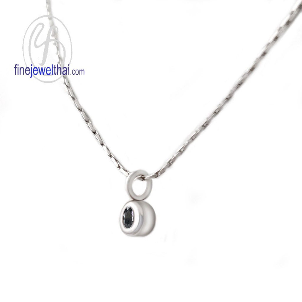 finejewelthai-จี้นิล-นิล-จี้พลอย-จี้เงินแท้-พลอยประจำเดือนเกิด-black-spinel-onyx-pendant-birthstone-p1132on00