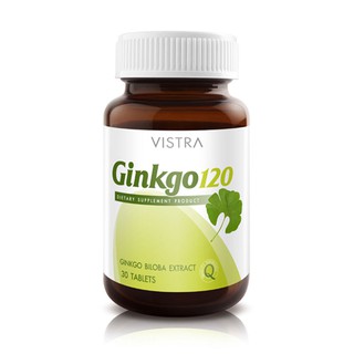 VISTRA Ginkgo 120 mg  สารสกัดจากใบแปะก๊วย 30 เม็ด