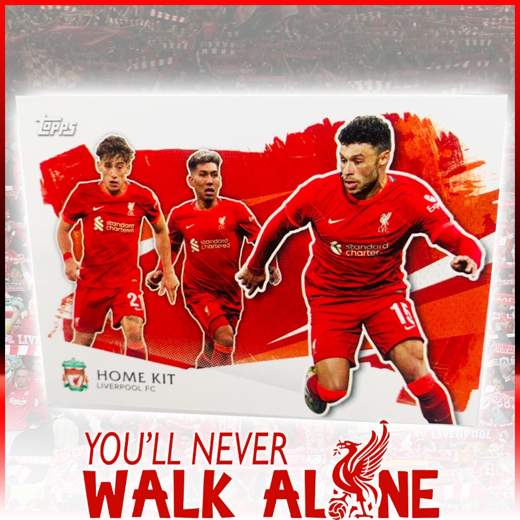 ภาพหน้าปกสินค้าการ์ดนักฟุตบอล การ์ดลิเวอร์พูล backdrop ของแท้อังกฤษ UK  Topps Liverpool team set การ์ดสะสม