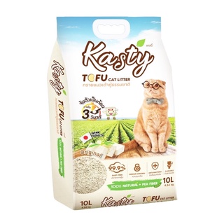 ภาพขนาดย่อของภาพหน้าปกสินค้าKasty ทรายแมวเต้าหู้ 10ลิตร มี5กลิ่น Tofu Litter สูตร Original ไร้ฝุ่น จับตัวเป็นก้อน ทิ้งชักโครกได้ ( PPT) ทรายแมว จากร้าน petpretty.com บน Shopee