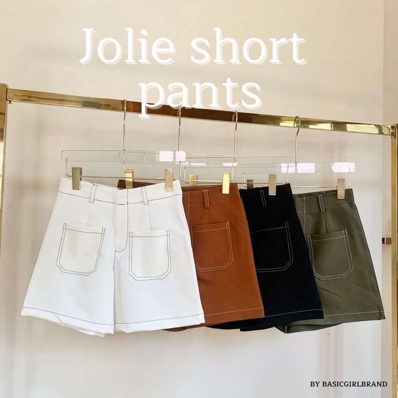 ใหม่ล่าสุด-jolie-short-pants-กางเกงแต่งกระเป๋า-ใส่แล้วคุณหนูมากเวอร์