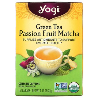 ขายแยกซอง 2กรัม ชาYogi Tea, Green Tea, Passion Fruit Matcha