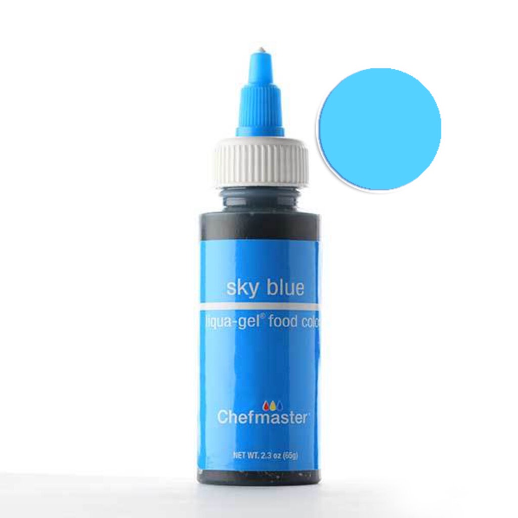 Chefmaster Color SKY BLUE Liqua-Gel 2.3oz/5016 สีเจลผสมอาหาร สีฟ้าอ่อน ...