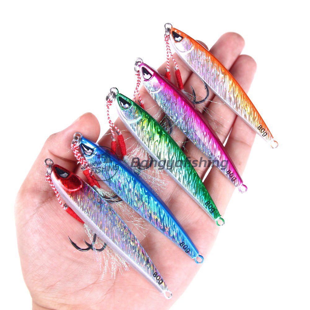 เหยื่อจิ๊กกิ้ง-jigging-เหยื่อ-speedjig-80g-แคส-ตกปลาเก๋า-ปลาอินทรี-เหยื่อตกปลา-อุปกรณ์ตกปลา-งานทะเล