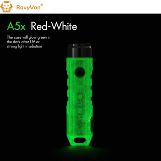 RovyVon Aurora A5x Red/White Green GITD Keychain Flashlight