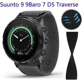 สําหรับ Suunto 9 Brao 7 D5 Spartan สายรัดข้อมือกีฬา HR Baro TRAVERSE สายรัดไนลอน ห่วงนุ่ม สําหรับผู้ชาย ผู้หญิง สมาร์ทวอทช์