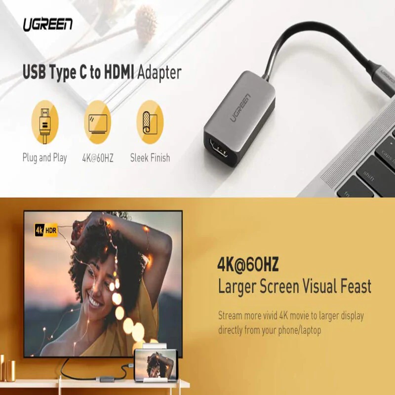 UGREEN 50314 USB C to HDMI Adapter 4K 60HZ USB Type C Thunderbolt 3 ...