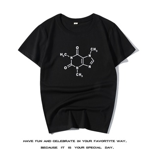 เสื้อผ้าผชเสื้อยืดแขนสั้น พิมพ์ลาย Leonard Caffeine Molecular Style สําหรับผู้ชายS-5XL