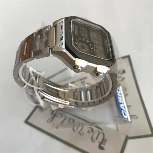 ภาพสินค้าCASIO % AE-1000WD-1A AE-1100WH-1A AE-1200WHD-1A AE-2000WD-1A นาฬิกาผู้ชาย Digital สายเหล็ก กล่องและรับประกัน1ปี จากร้าน wewatchs บน Shopee ภาพที่ 3