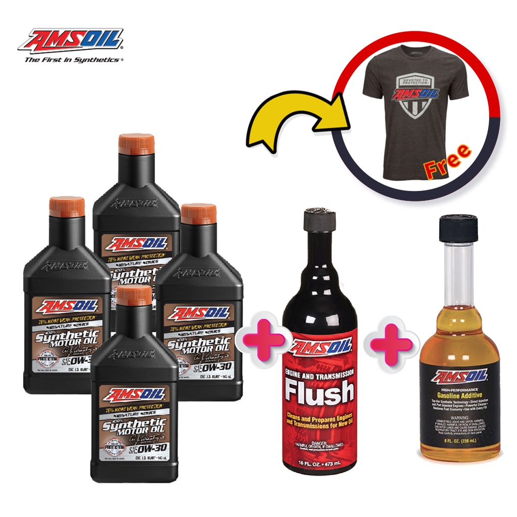 Set Amsoil Signature , Engine and Transmission Flush และ ผลิตภัณฑ์ล้าง