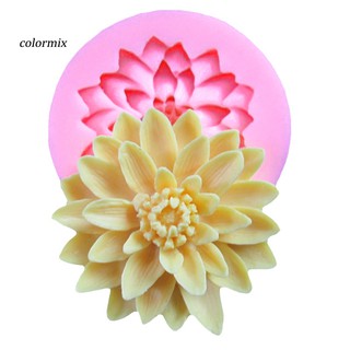 Clmx♥แม่พิมพ์ซิลิโคน ลายดอกไม้ 3D สําหรับทําเค้ก ช็อคโกแลต เทียน ฟองดองท์ เบเกอรี่