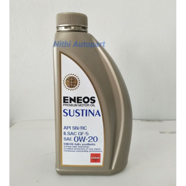 น้ำมันเครื่องสังเคราะห์ Eneos Sustina 0w-20 1 ลิตร | Shopee Thailand