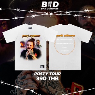 เสื้อทัวร์สกรีนลายPost Malone มี 2 สี •Freesize:อก44"-45"ยาว30"•cotton comb100% (ทอพิเศษ ไม่มีตะเข็บข้าง)BAD COMPANY