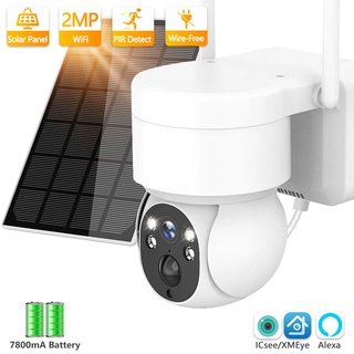 1080P Outdoor Solar Camera WiFi Security IP Cam Wireless Rechargeable Battery Video Surveillance CCTV PTZ Color Night IC