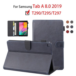 เคสหนังแบบพับได้สําหรับ Samsung Tab A 8 . 0 2019 Sm - T290 / T295 / T297 Pc