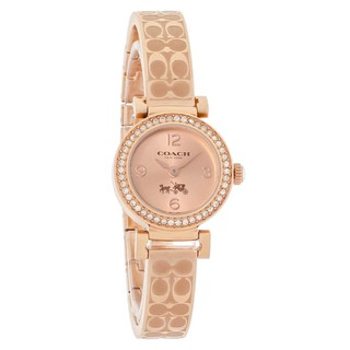 COACH Womens Madison Fashion Bangle Watch Rose Gold 14502203(Black)