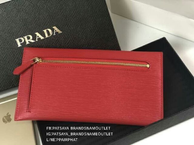 พร้อมส่งความสวยกระเป๋าสตางค์ใบยาวซองจดหมายหนังแท้-ลายไม้-premium-for-gift-จาก-prada-ใบยาวหนัง-saffiano