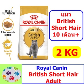 Royal Canin British Short Hair Adult 2 kg อาหารเม็ดแมว British Short Hair ขนาด 2 kg