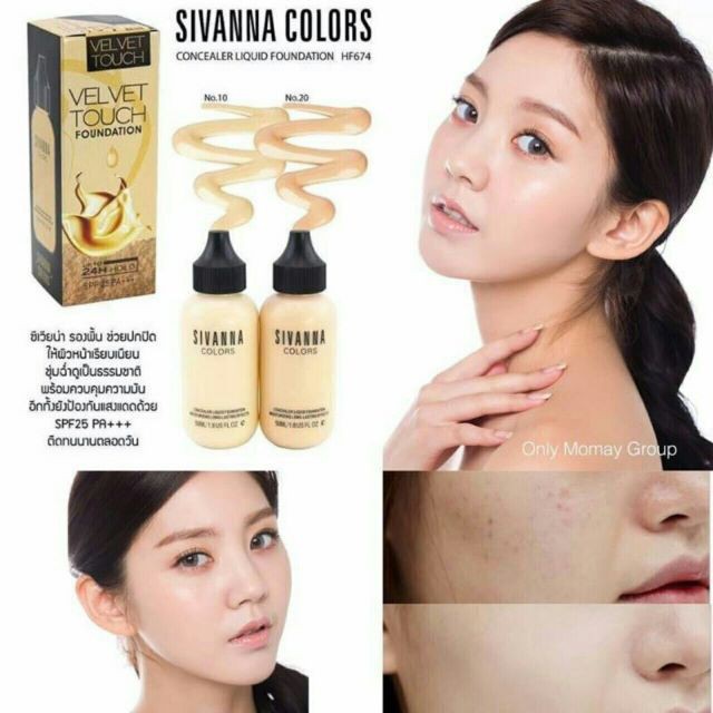 sivanna-colors-concealer-liquid-foundation-ซีเวียน่า-รองพื้นเนื้อใยไหม