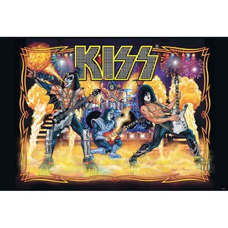 โปสเตอร์ วง ดนตรี Kiss คิส ภาพ วงดนตรี โปสเตอร์ติดผนัง โปสเตอร์สวยๆ poster