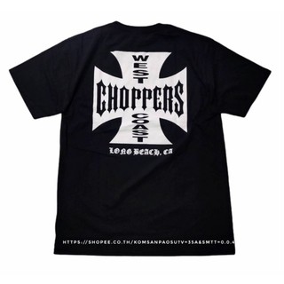 เสื้อยืดผ้าฝ้ายพรีเมี่ยมเสื้อ WESTCOAST CHOPPERS / long beach CA.