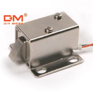 DIYMORE DC 12V ไฟฟ้าโซลินอยด์ล็อคลิ้นขึ้นประกอบสำหรับลิ้นชักประตู