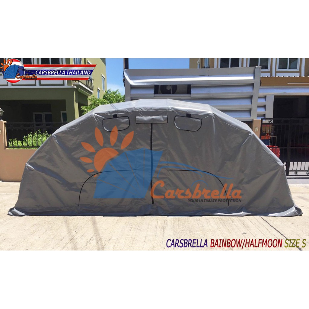 เต็นท์จอดรถพับเก็บได้-โจงจอดรถสำเร็จรูป-carsbrella-รุ่น-rainbow-size-s-สำหรับรถที่มีขนาดเล็ก-กลาง