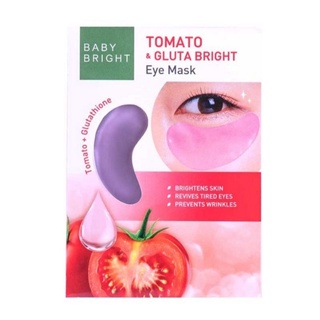 Baby Bright แผ่นมาส์กรอบดวงตา Tomato &amp; Gluta Bright Eye Mask 2.5 กรัม x 6 คู่