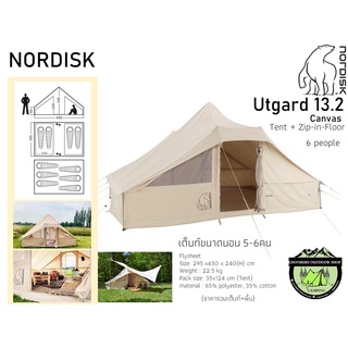 Nordisk Utgard 13.2เต็นท์ผ้าแคนวาสขนาด6คน(ตัวเต็นท์+พื้น)