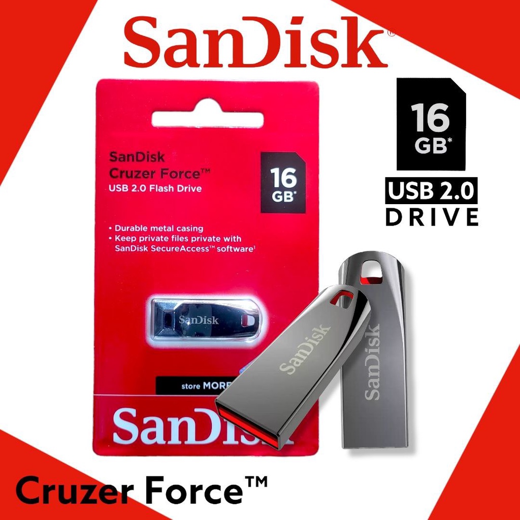 Sandisk Cruzer Force 16Gb USB 2.0. Flashdisk แฟลชดิสก์ | Shopee Thailand