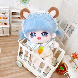 ตุ๊กตากระต่ายน่ารัก ผ้าฝ้าย 20 ซม. เสื้อผ้าเด็ก ตุ๊กตาดาว ปกติ ร่างกายอ้วน นู้ด เด็ก เสื้อกระต่าย แครอท กางเกง ของขวัญวันเกิด