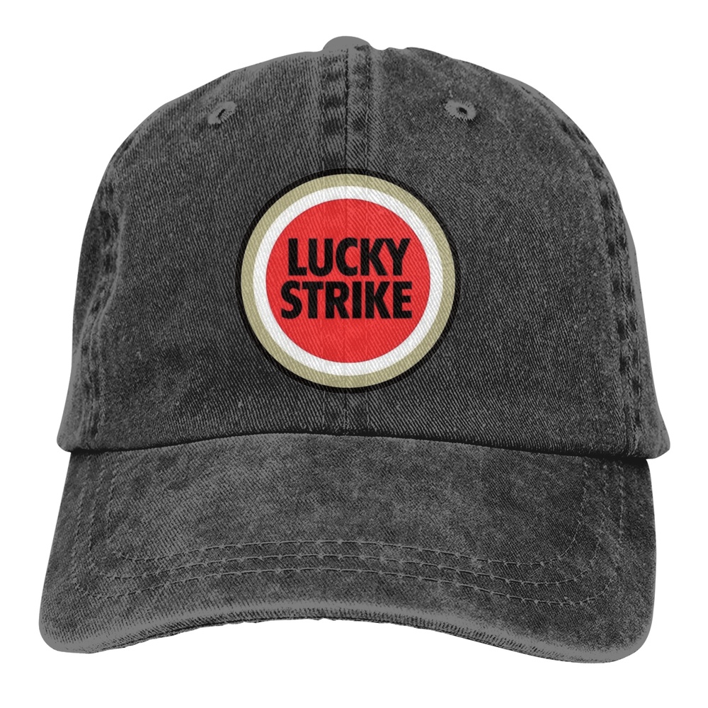 ใหม่-หมวกผ้ายีน-ลาย-lucky-strike-malrboro-ปรับได้-ของขวัญวาเลนไทน์-fockme32jhpkhh41