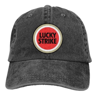 ใหม่ หมวกผ้ายีน ลาย Lucky Strike Malrboro ปรับได้ ของขวัญวาเลนไทน์ FOckme32JHpkhh41