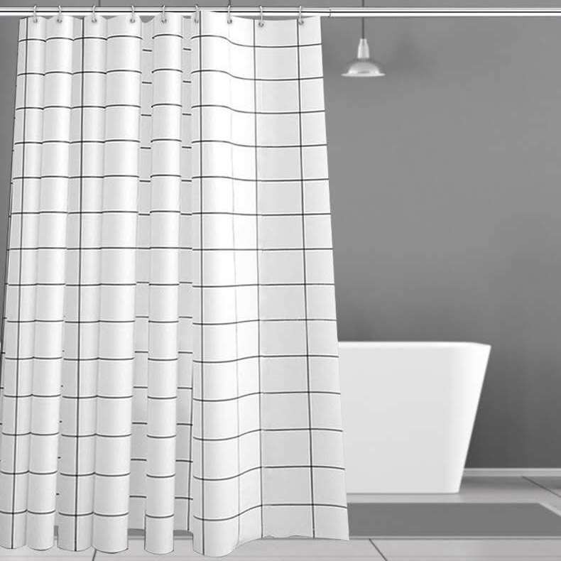 ภาพหน้าปกสินค้า150X200 CM มีห่วงตะขอ ม่านห้องน้ำ ม่านพลาสติก ม่านกันน้ำ กันเชื้อรา ผ้าม่านในห้องน้ำ