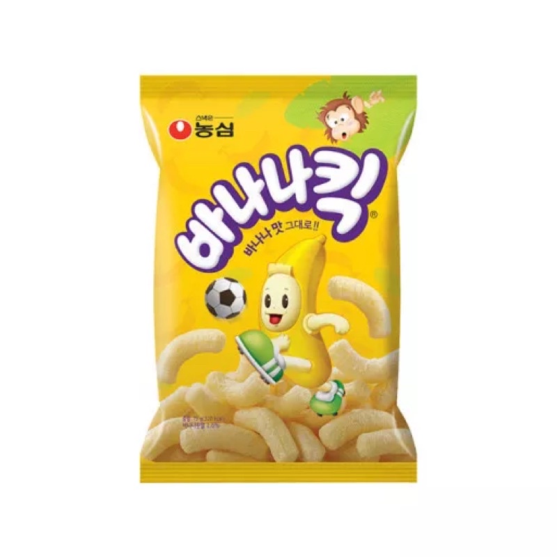 nongshim-banana-kick-ขนมอบกรอบรสกล้วย