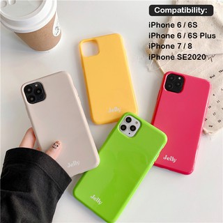 Jelly เคสสี TPU หลังเงา for iPhone 6/6S/6Plus/8Plus/7/ 8/SE2020