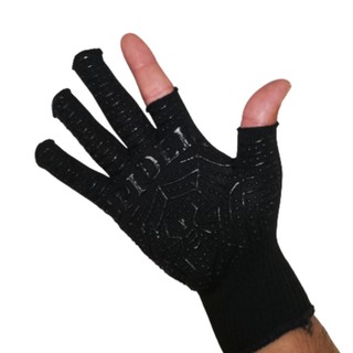 สินค้า ถุงมือใส่ขี่มอเตอร์ไซต์แบบตัด 2 นิ้ว ผ้ายืด สีดำ