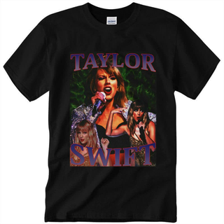 ROUND คอลูกเรือราคาต่ำสุด!!เสื้อยืดพิมพ์ลาย Taylor Swift- Princess Of Country สไตล์วินเทจสําหรับผู้ชายS-3XL-4XL