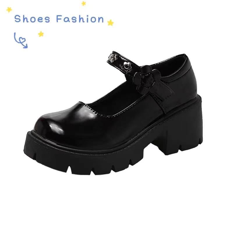 ภาพหน้าปกสินค้าพร้อมส่ง ฮิตที่สุด รุ่น TX283 รองเท้าหนังแฟชั่น ส้นสูงหุ้มส้น น้ำหนักเบาสบาย สไตล์ญี่ปุ่น จากร้าน shoes_fashion_store บน Shopee