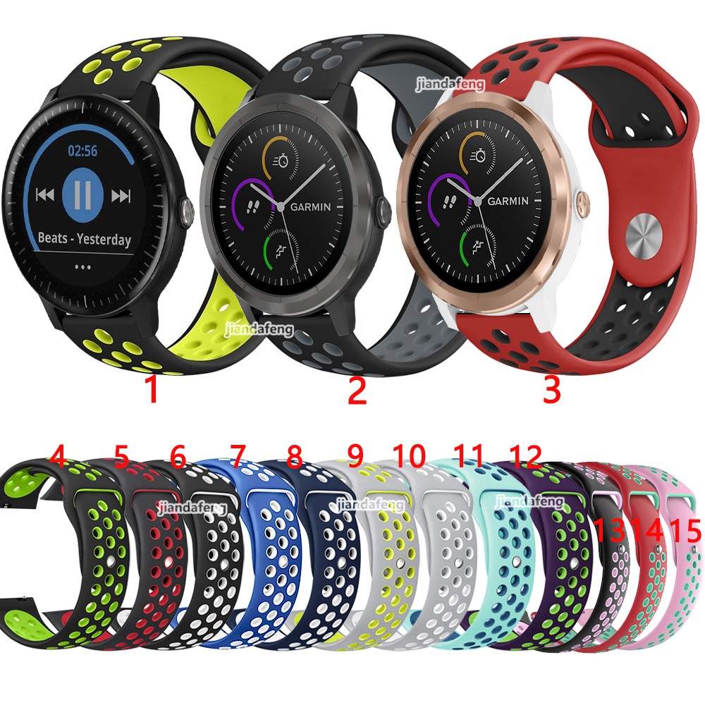 ภาพหน้าปกสินค้าสายยางซิลิโคนสายแบบ Sport Band สาย Nike สำหรับ Garmin Vivoactive 3 Music/Trainer