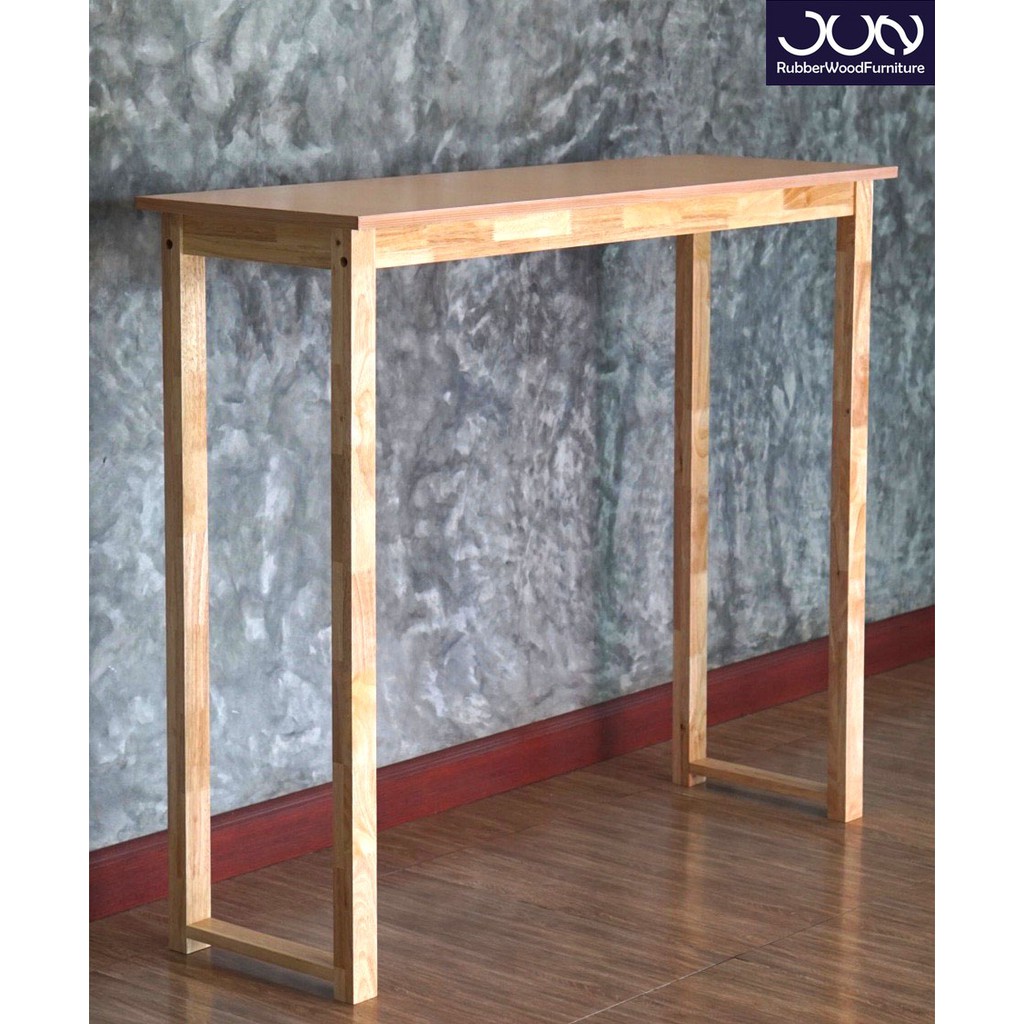 รูปภาพสินค้าแรกของโต๊ะบาร์ โต๊ะไม้ยางพารา ขนาด(กxยxส) 40x120x100 เซนติเมตร ทรงสูง *ราคาสินค้ารวมค่าจัดส่งแล้ว*