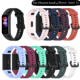 สินค้า สายรัดข้อมือซิลิโคนสําหรับ Huawei Band 4 / For Huawei Honor Band 5i Smart Watch