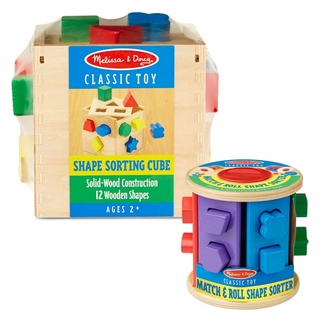[12ชิ้น] บล็อกหยอดรูปร่าง Melissa & Doug Shape Sorting Cube 12 Pcs รีวิวดีใน Amazon USA หลากรุ่น 575/9041 ทำจากไม้ มีกล่องเก็บอย่างดี ทนทาน ของเล่นเด็กเล็ก